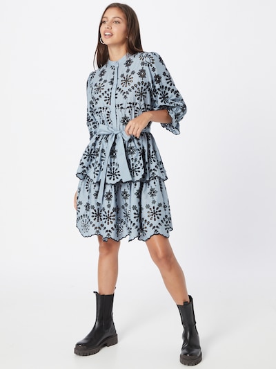 Rochie tip bluză 'Rosie Sinea' BRUUNS BAZAAR pe albastru deschis / negru, Vizualizare model