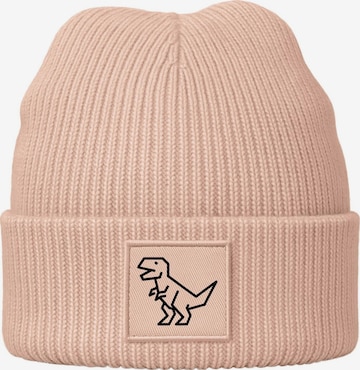Neverless Mütze 'Polygon T-Rex' in Pink: Vorderseite