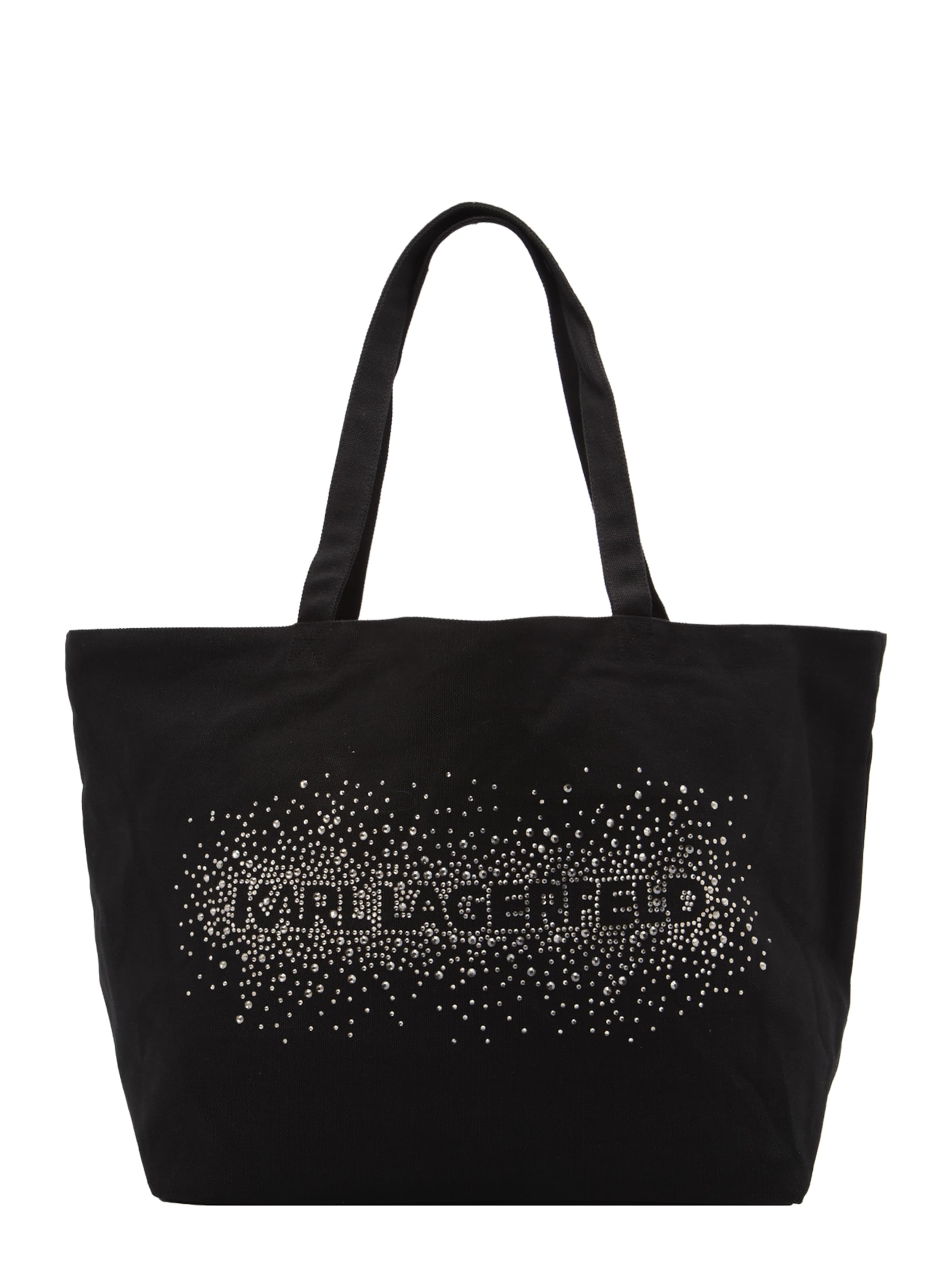 Karl Lagerfeld Shopper 'ESSENTIAL' in de kleur Zwart / Zilver / Wit, Productweergave