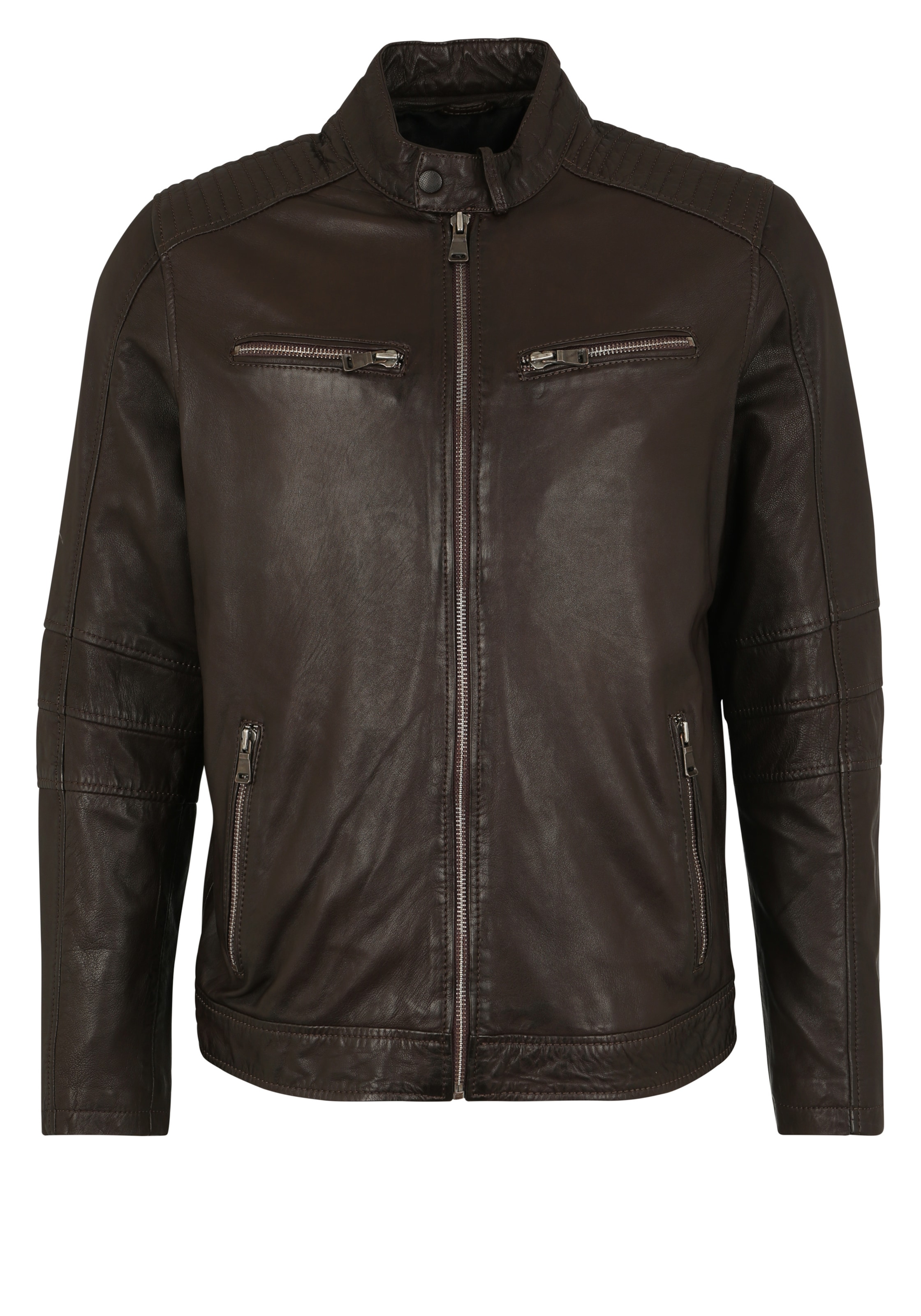 CAPITANO Lederjacke in Braun: Vorderseite