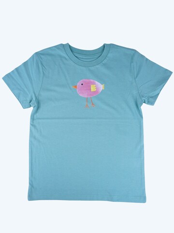 MelaDi Shirt 'Lila Vogel' in Blue: front