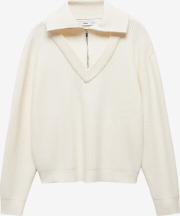 MANGO Pullover 'EMPIRE' i hvid: forside