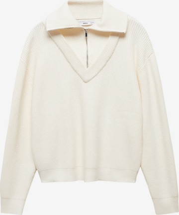 MANGO Sweater 'EMPIRE' in White: front