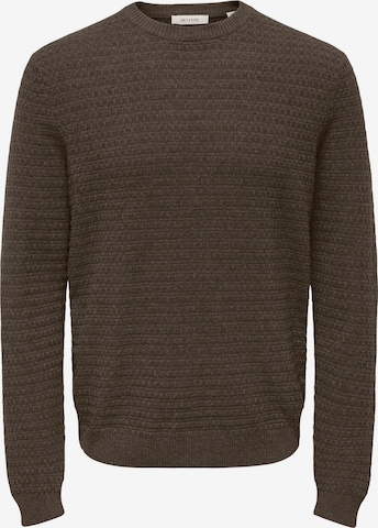 Pullover 'ONSLoui' di Only & Sons in marrone: frontale