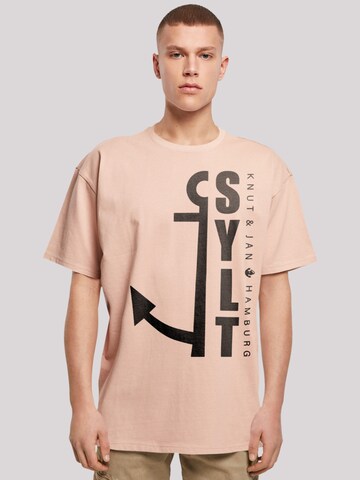 F4NT4STIC T-Shirt 'Sylt Anker Knut & Jan Hamburg' in Pink: predná strana