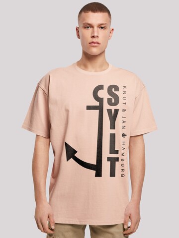 T-Shirt 'Sylt Anker Knut & Jan Hamburg' F4NT4STIC en rose : devant