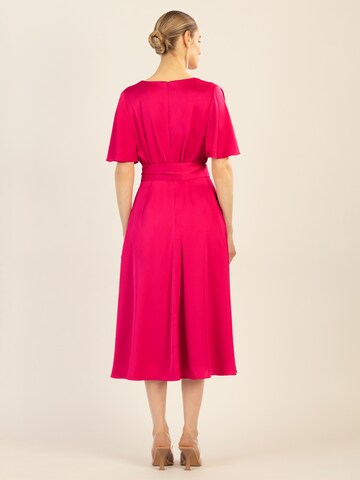 APART Midi-Satinkleid in Pink