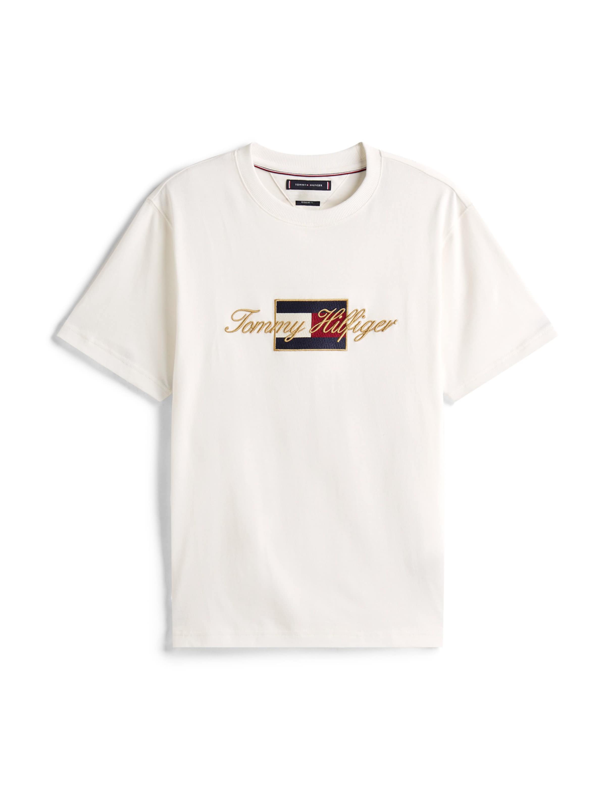 TOMMY HILFIGER Shirt in Ecru / Dark blue / Gold / Red / White, Item view