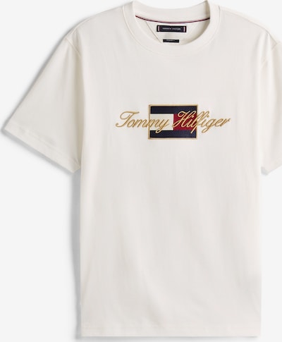 Marškinėliai iš TOMMY HILFIGER, spalva – nebalintos drobės spalva / tamsiai mėlyna / Auksas / raudona / balta, Prekių apžvalga