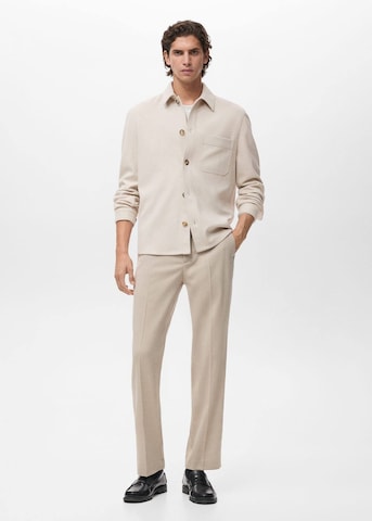 MANGO MAN Comfort Fit Hemd 'Alludia' in Beige