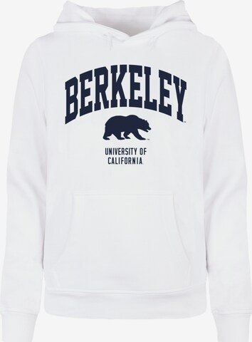 Merchcode Sweatshirt 'Berkeley University - Bear' in Wit: voorkant