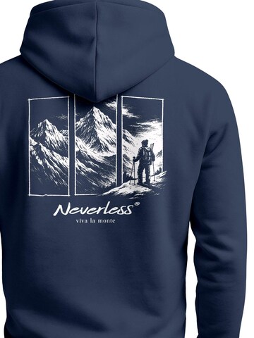 Neverless Sweatshirt 'viva la monte' in Blue