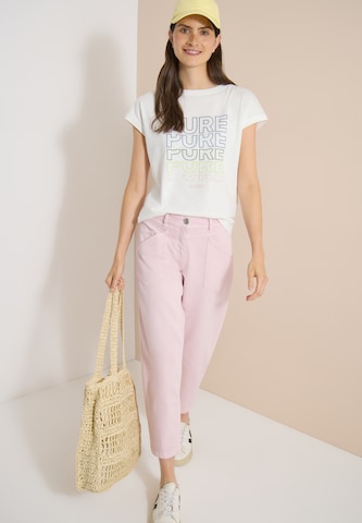 CECIL T-shirt 'Pure' i vit