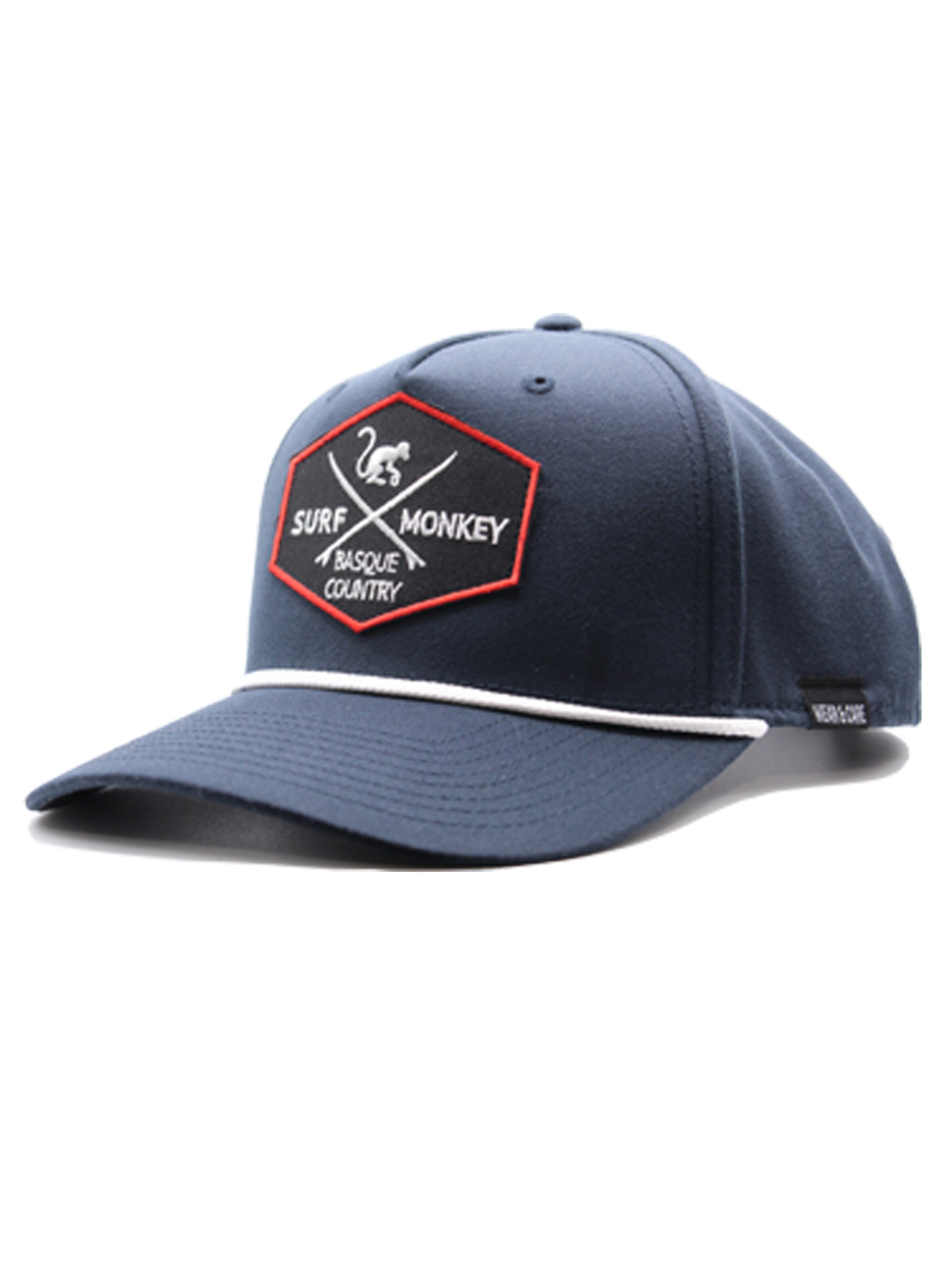 Surf Monkey Sportpet 'Baseballkappe mit Kordel' in Blauw: voorkant