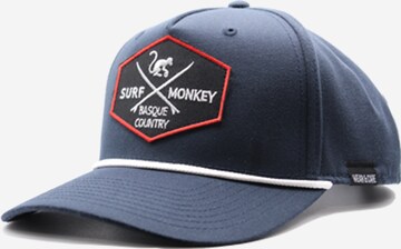 Surf Monkey Sportpet 'Baseballkappe mit Kordel' in Blauw: voorkant