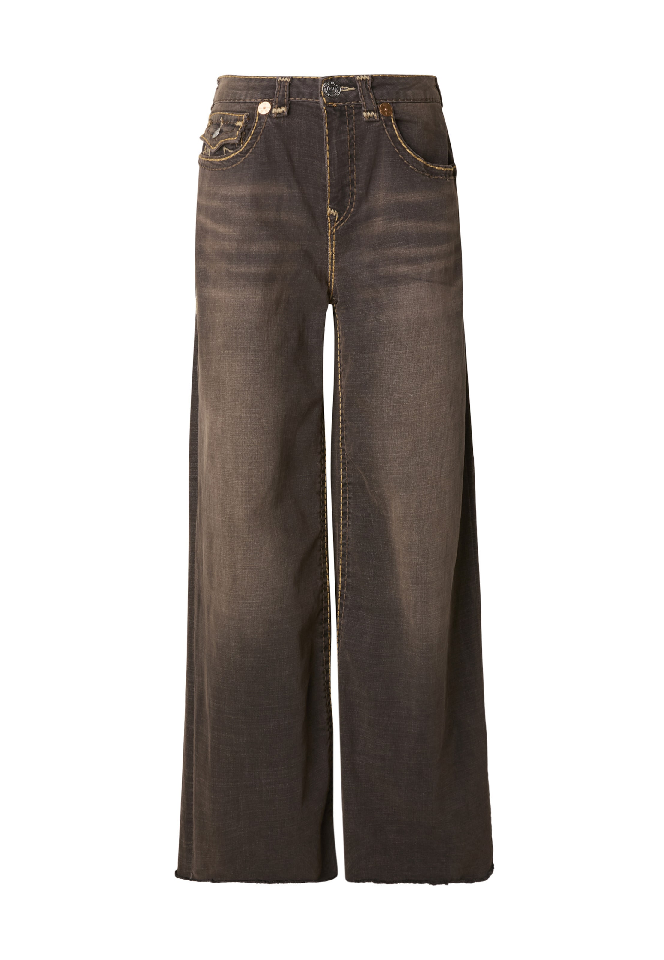 Wide leg Jeans di True Religion in marrone: frontale