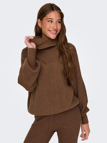 ONLY Pullover 'KATIA' in Braun: predná strana