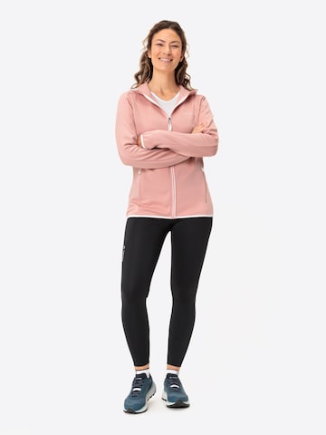 VAUDE Athletic Fleece Jacket 'Valsorda' in Pink