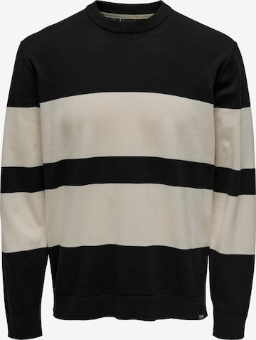Only & Sons - Jersey 'Coby' en negro: frente
