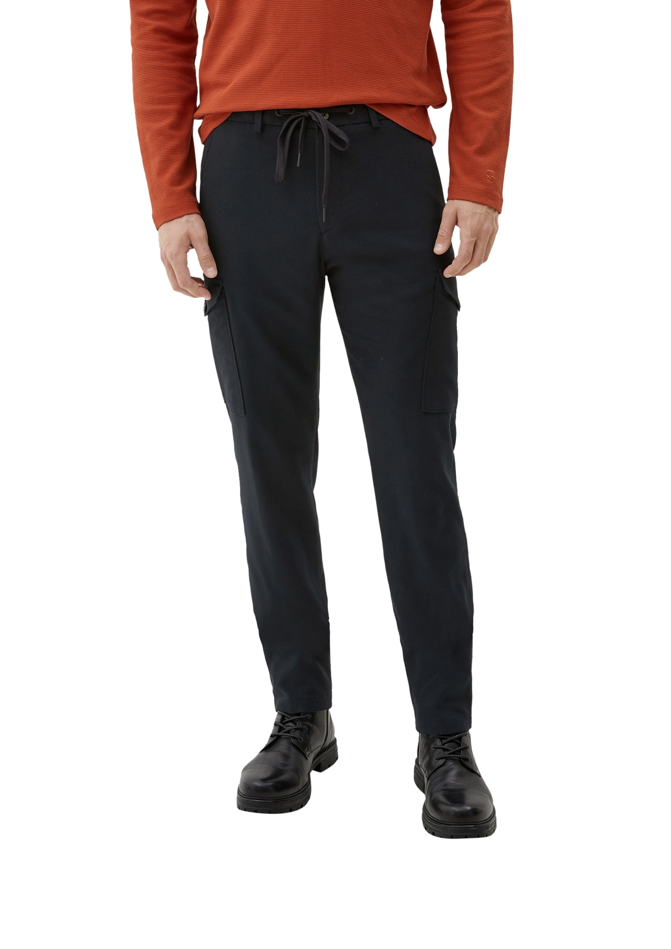 s.Oliver Slim fit Cargo Pants in Blue: front