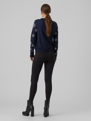 VERO MODA Sweter 'Snowman' w kolorze niebieski