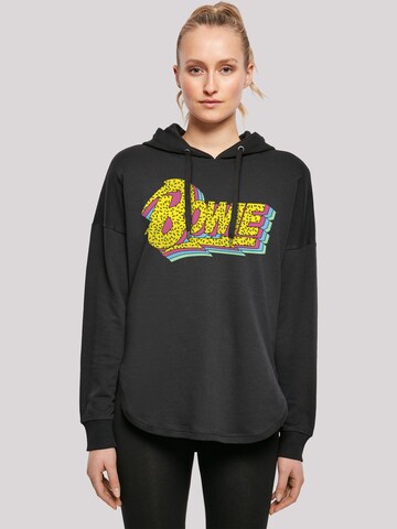 F4NT4STIC Sweatshirt 'David Bowie Moonlight 90s Logo' in Black: front