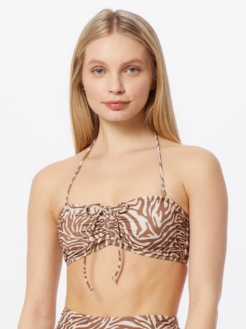 Samsøe Samsøe Bandeau Bikini Top 'Gytea' in Brown: front