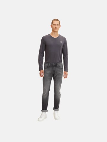 TOM TAILOR Skinny Jeans 'Troy' i grå: framsida