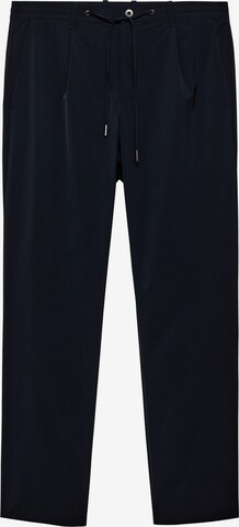 MANGO MAN Wide leg Broek in Blauw: voorkant