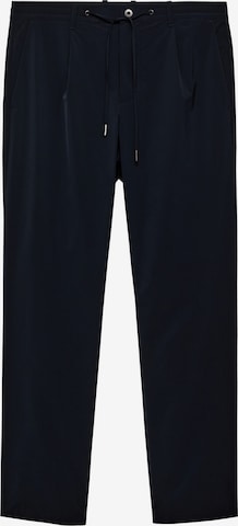 MANGO MAN Tapered Pleat-front trousers 'Lunar' in Blue: front