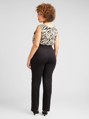 ONLY Carmakoma Loosefit Broek 'Goldtrash-Suki' in Zwart