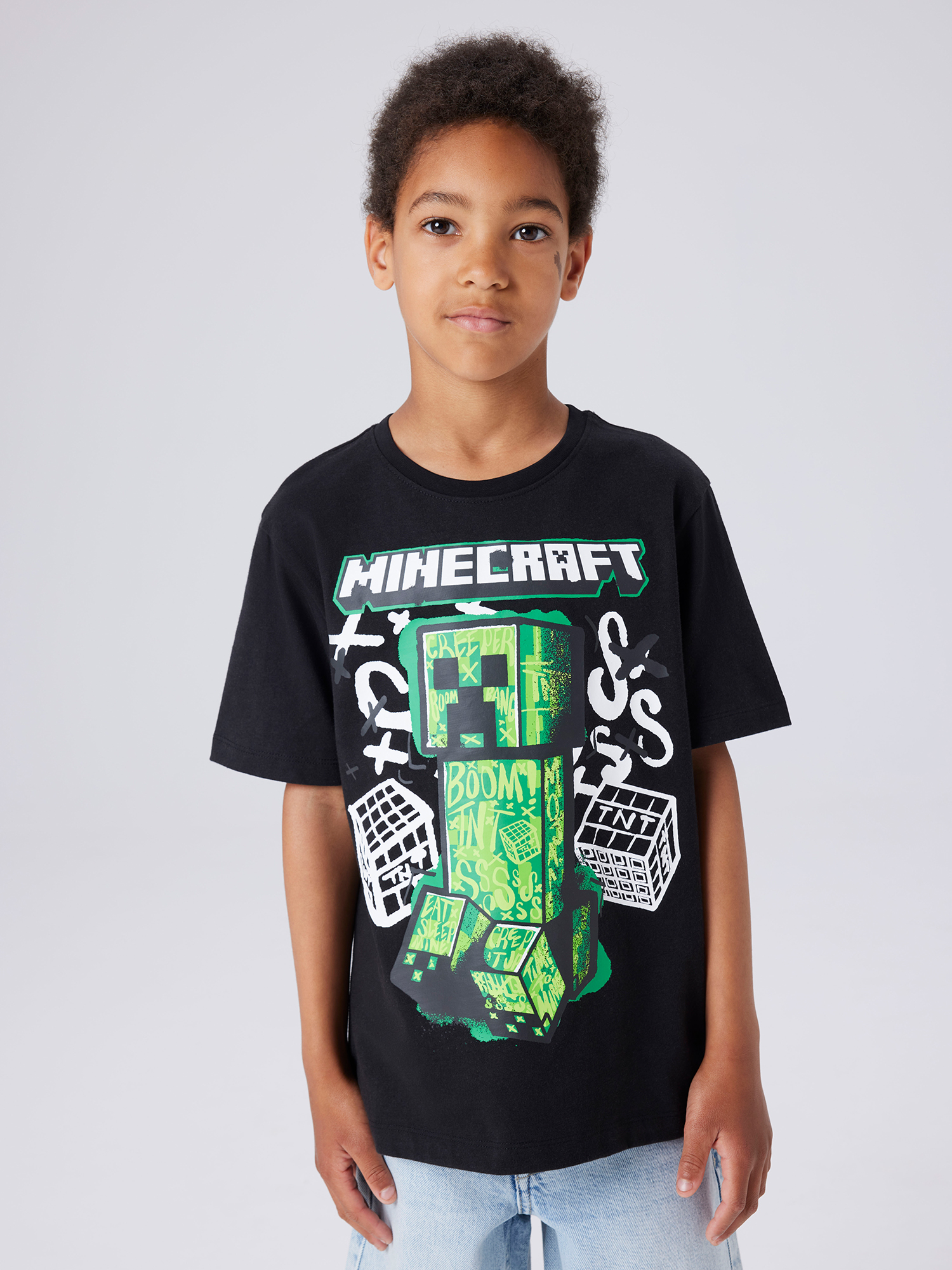 T-shirt Garçon NEXT - Modèle Minecraft, Manches Courtes, Col Rond - Vêtement Décontracté Enfant