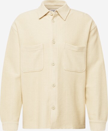 WEEKDAY Comfort fit Button Up Shirt 'Stay' in Beige: front