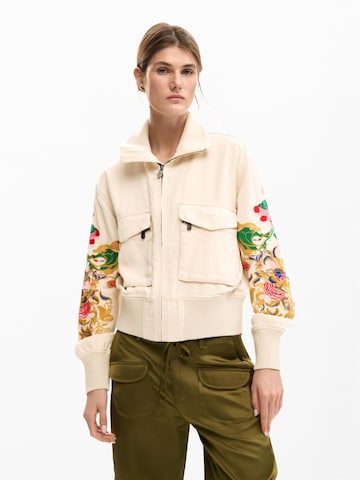 Desigual Prechodná bunda - Biela: predná strana