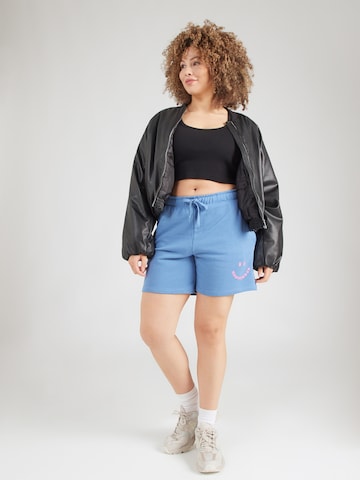 mėlyna ONLY Carmakoma Standartinis Kelnės 'CARHAPPY'