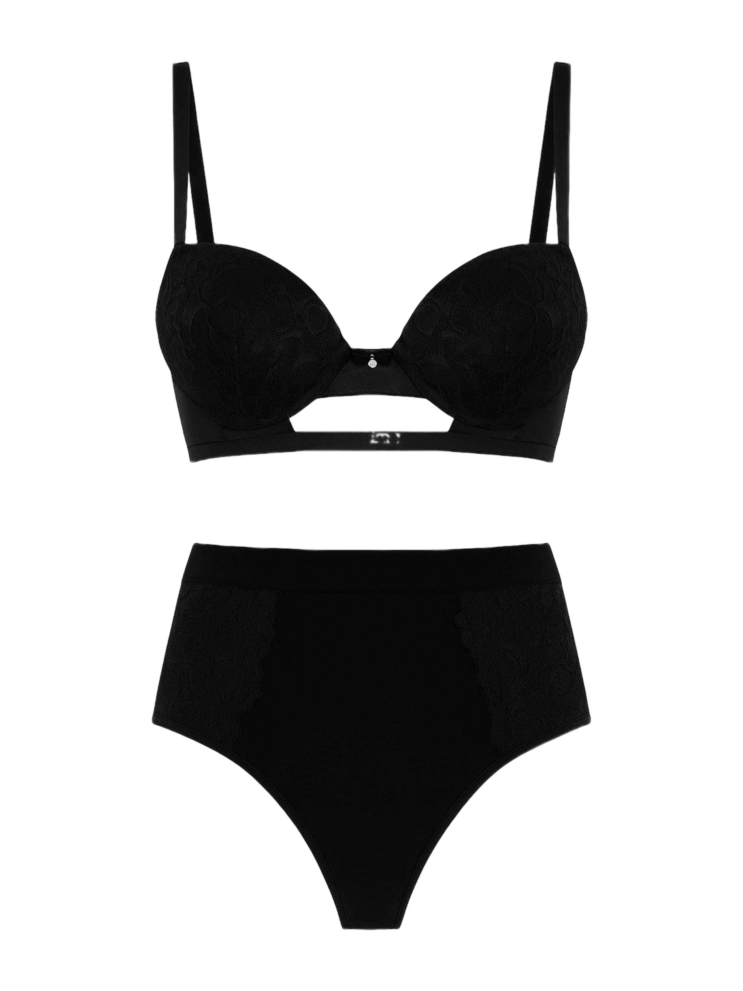 C&City T-shirt Underwear sets in Black: front