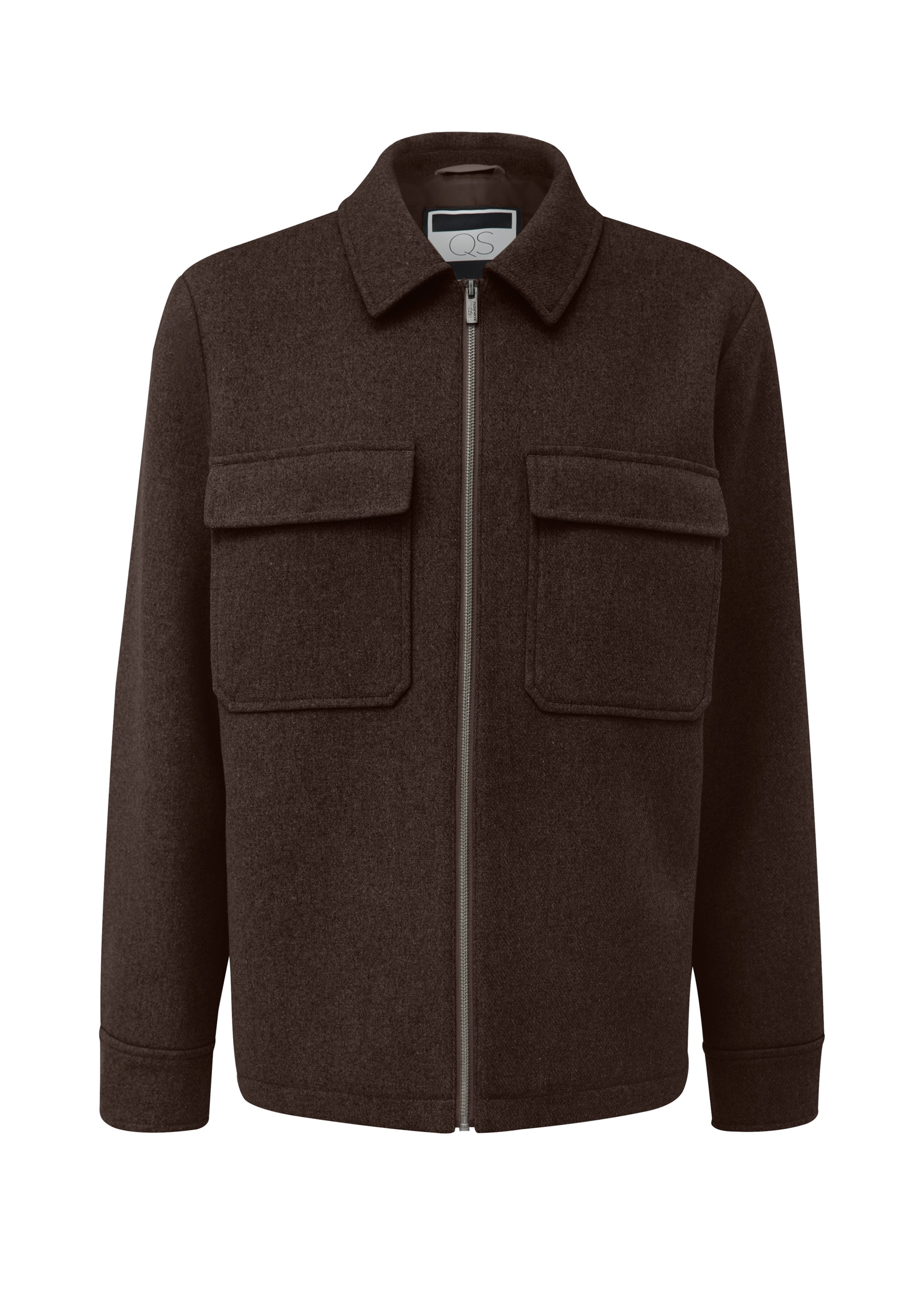 QS Between-Season Jacket in Brown: front