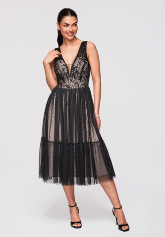 Robe de soirée Ombre en noir : devant