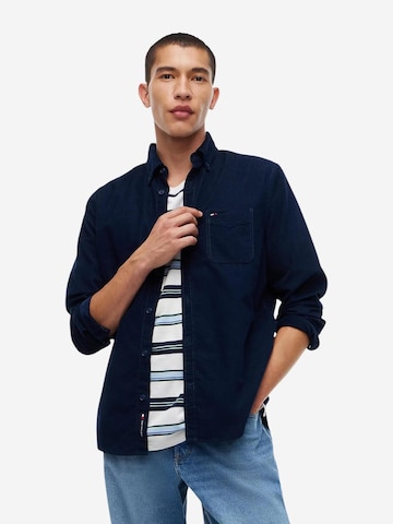 Tommy Jeans - Ajuste regular Camisa 'DM0DM23517' en azul