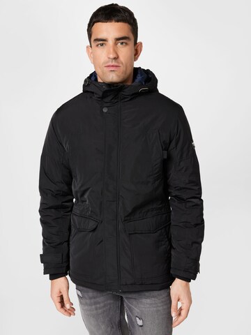 Parka d’hiver Petrol Industries en noir : devant