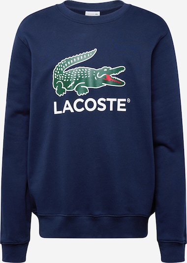 LACOSTE Sweat-shirt en bleu marine / vert / rouge / blanc, Vue avec produit