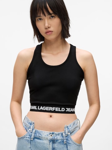 juoda KARL LAGERFELD JEANS Palaidinė be rankovių 'Milano'