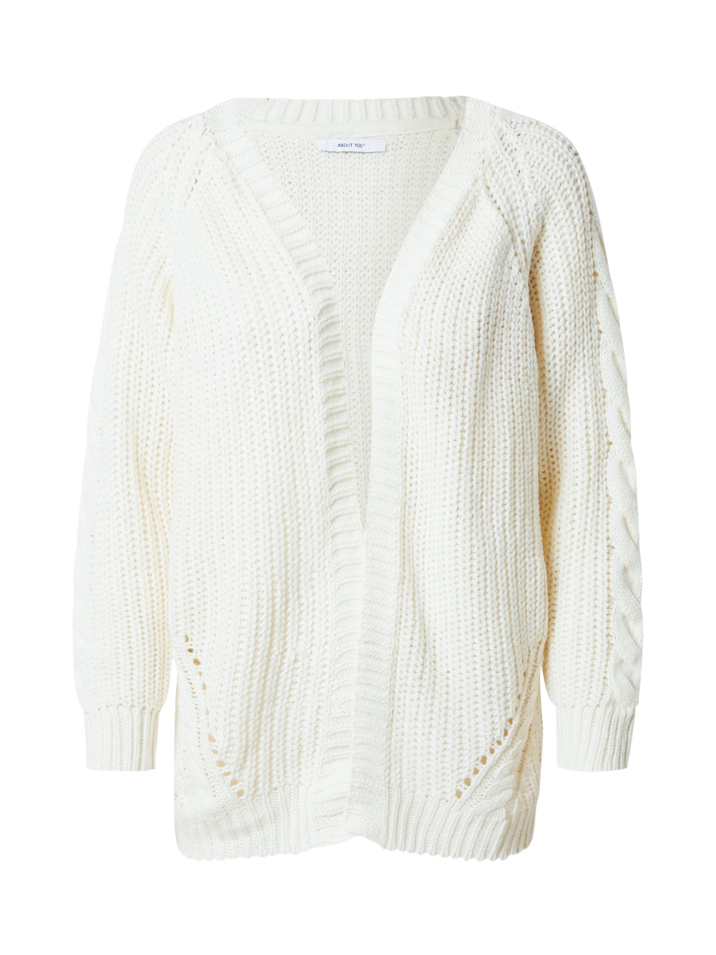 Cardigan 'Saphira' ABOUT YOU en blanc : devant