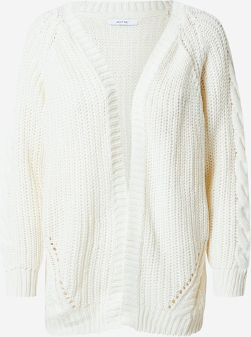 ABOUT YOU Knit Cardigan 'Saphira' in White: front
