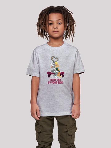 F4NT4STIC Shirt 'Looney Tunes Bugs And Lola Valentine's Cuddle' in Grey: front