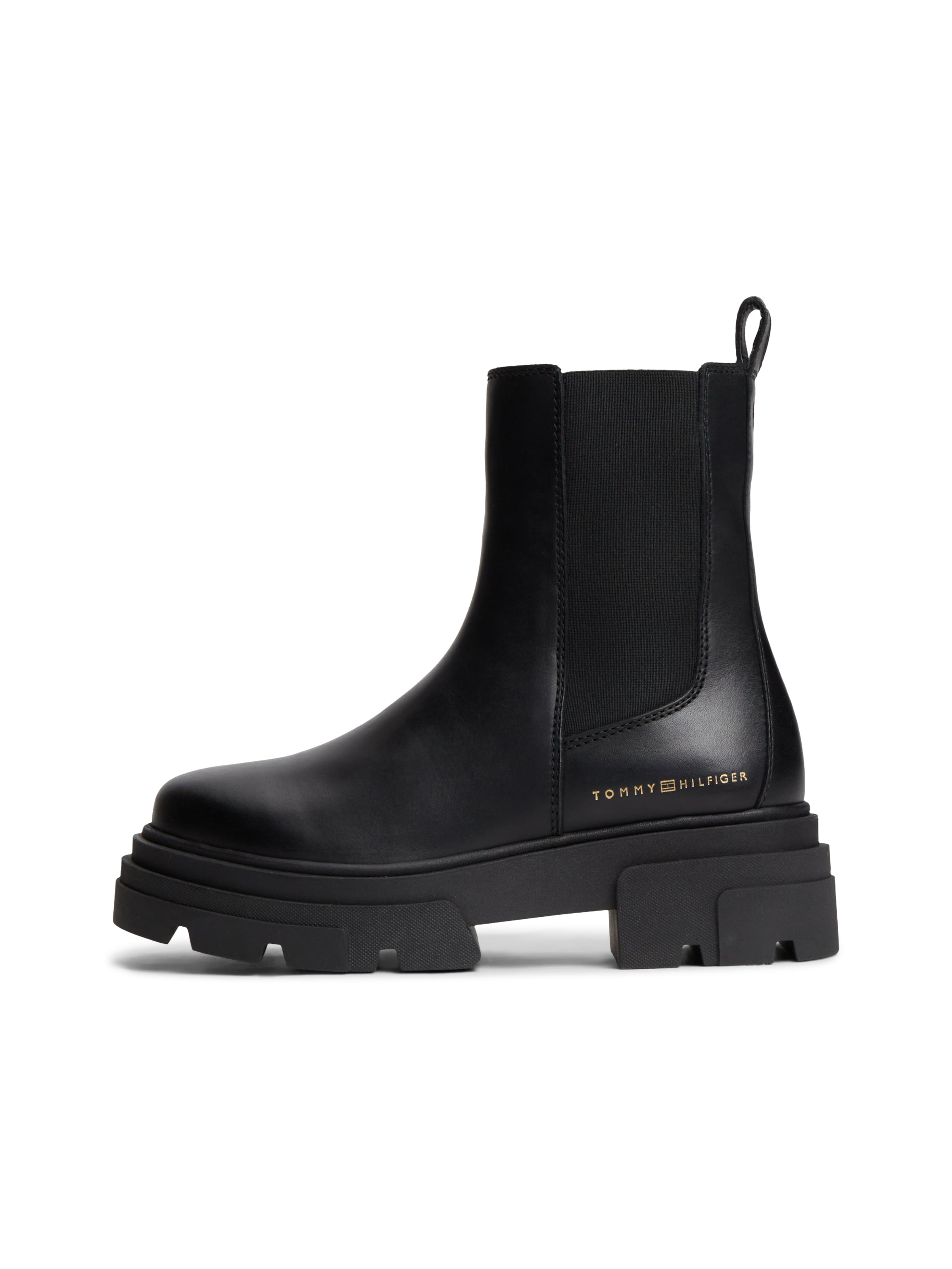TOMMY HILFIGER Chelsea boots in Black: front