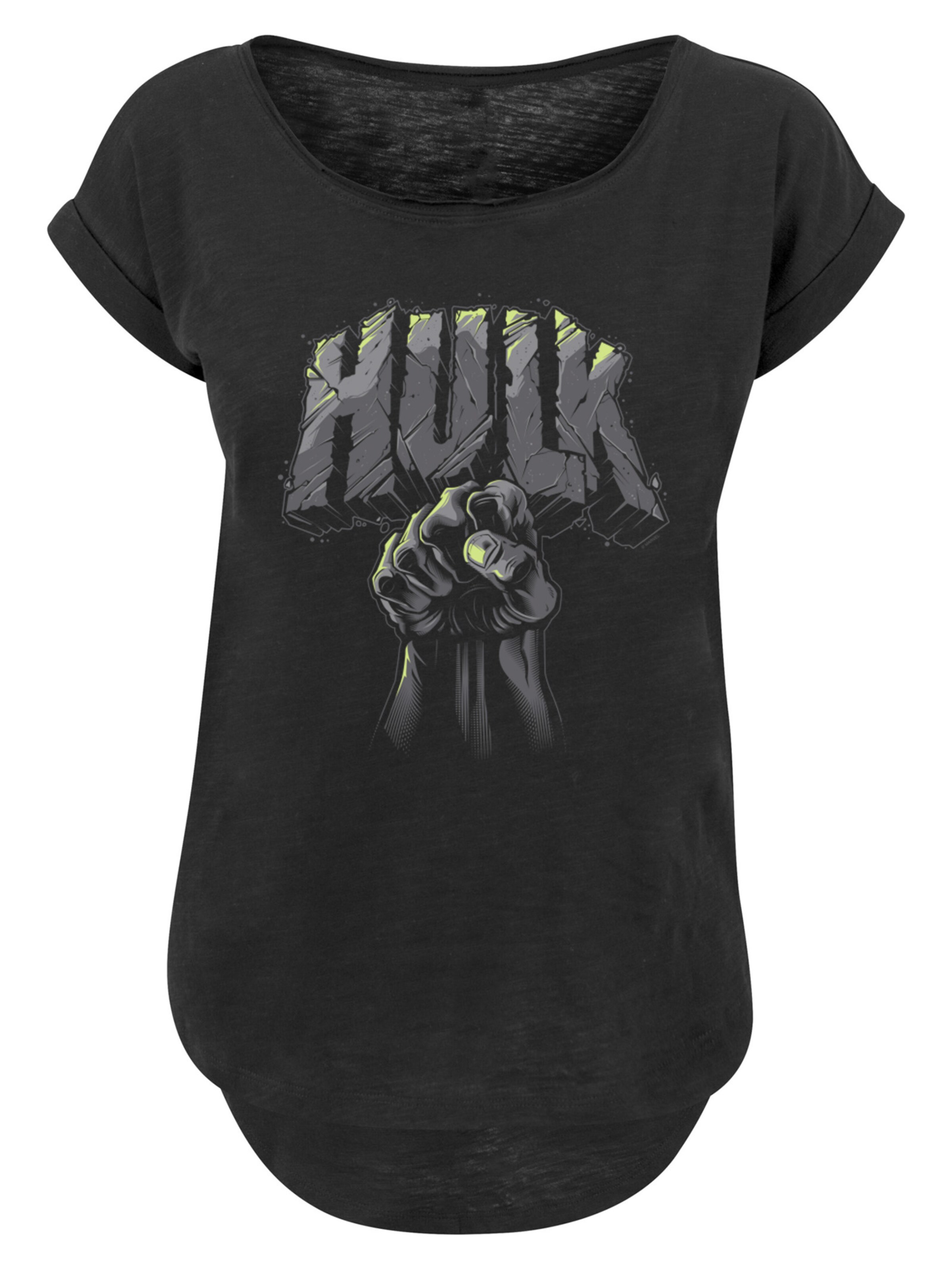 F4NT4STIC Shirt 'Hulk' in Black: front