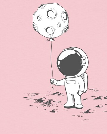 watabout.kids Shirt 'Kleiner Astronaut mit Luftballon' in Roze