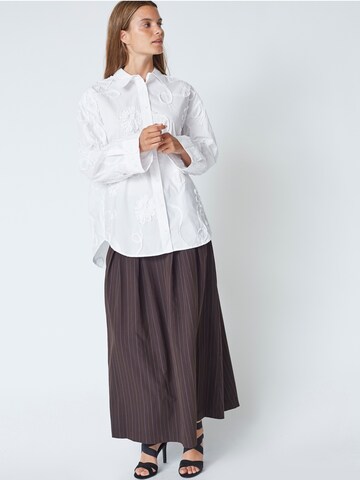 Chemisier 'Xavier' co'couture en blanc