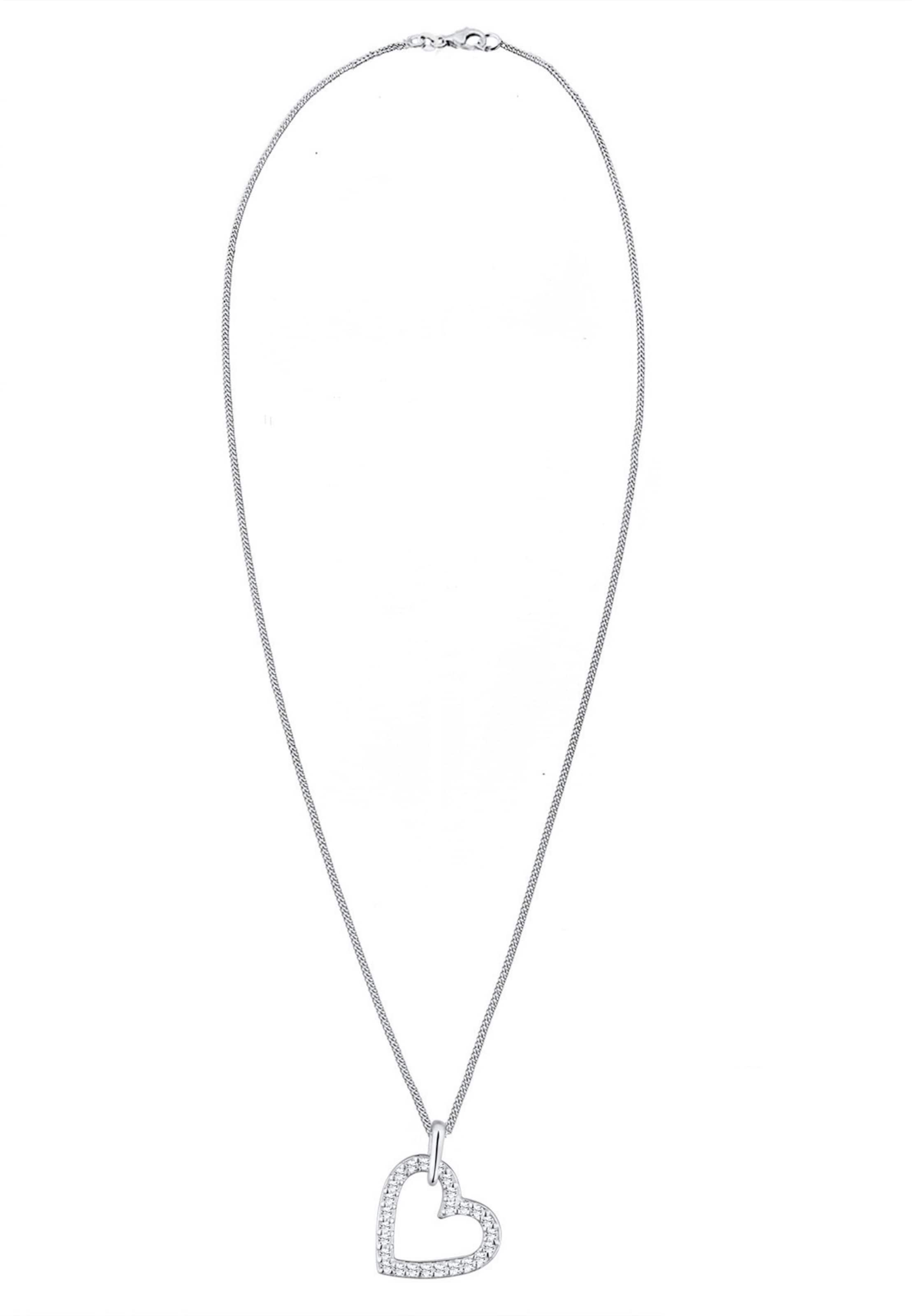 ELLI Lánc 'Herz' - ezüst: elől